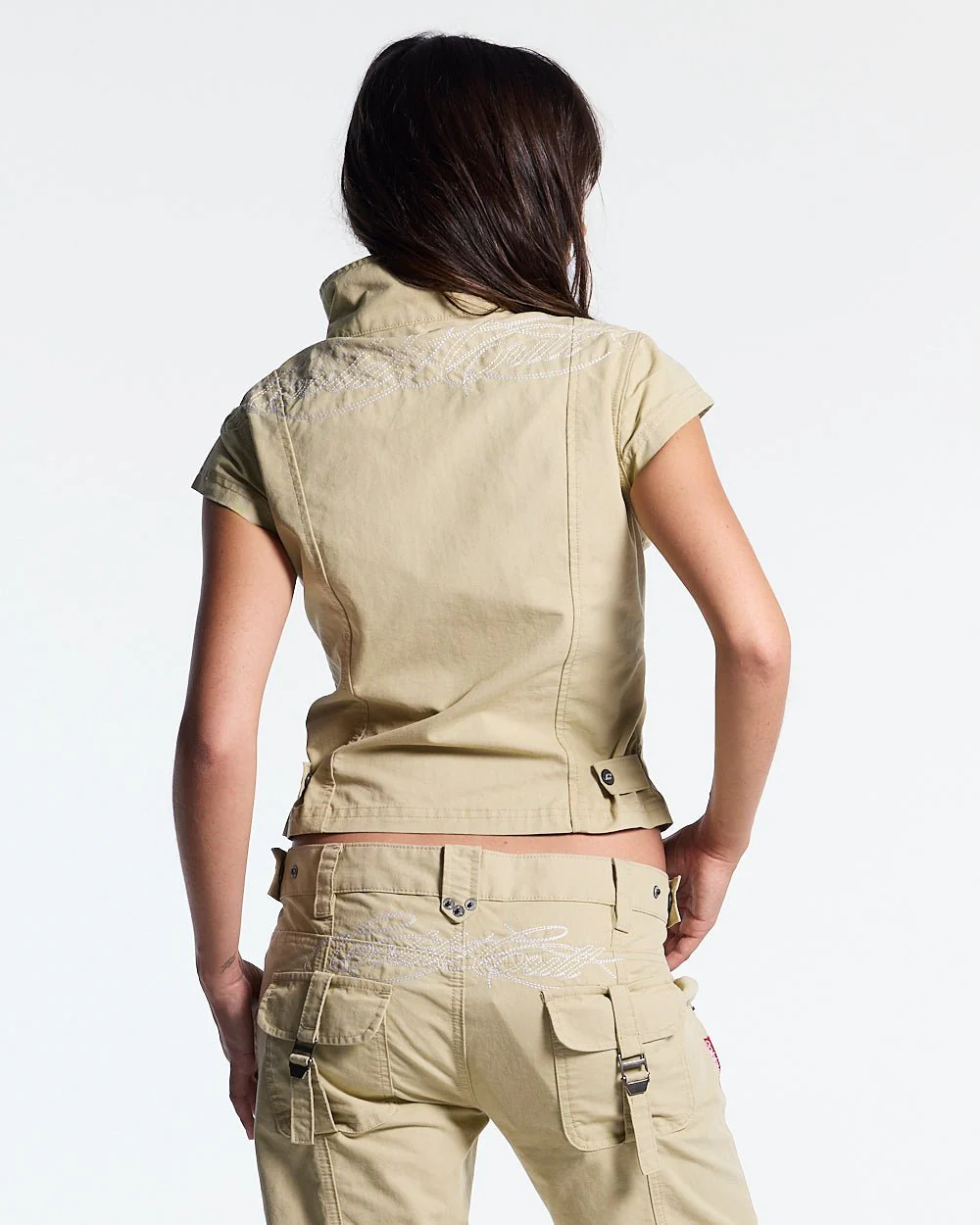 ARMY SCRIPT SHIRT MILITARY GREEN - Image 3