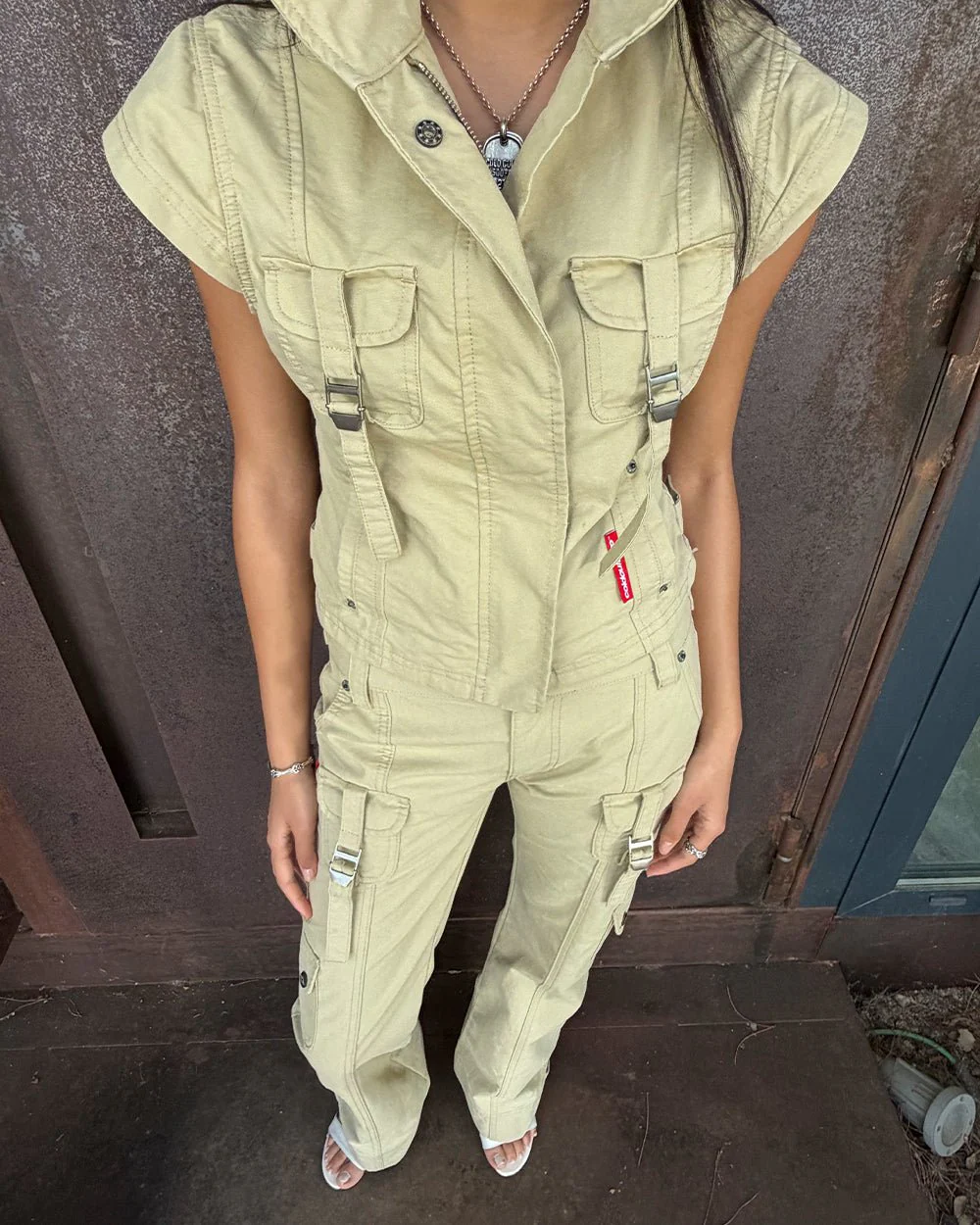 ARMY SCRIPT SHIRT MILITARY GREEN - Image 7