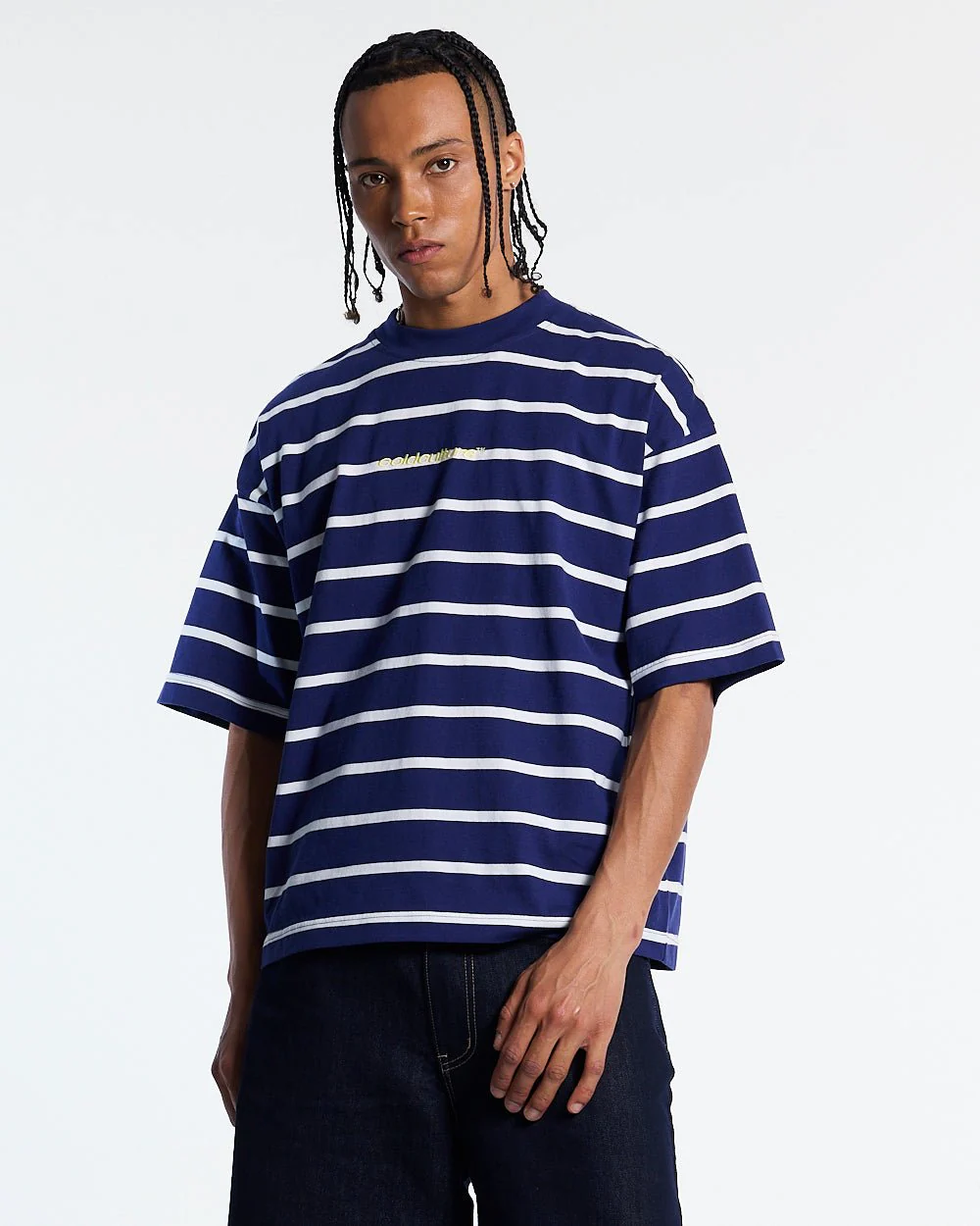 BAY STRIPE TEE NAVY - Image 4
