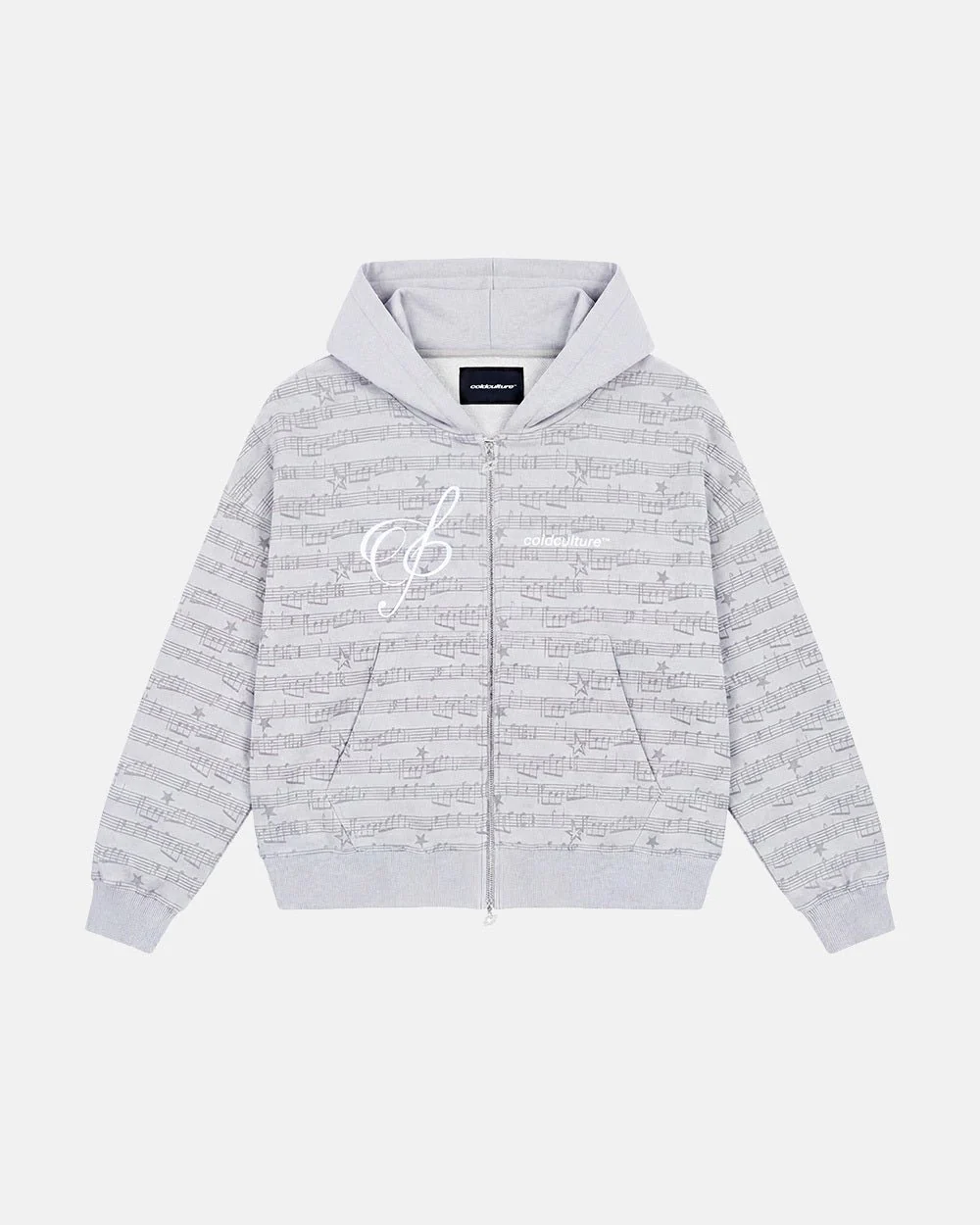 BEAT IT ZIP HOODIE GREY