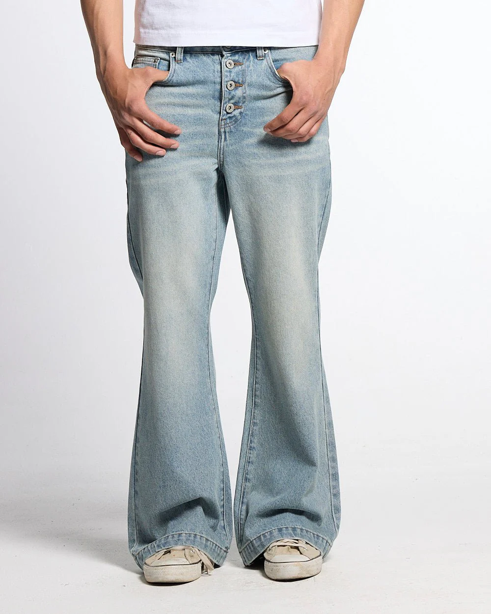BLURRED V5 BOOTCUT PANTS LIGHT DENIM