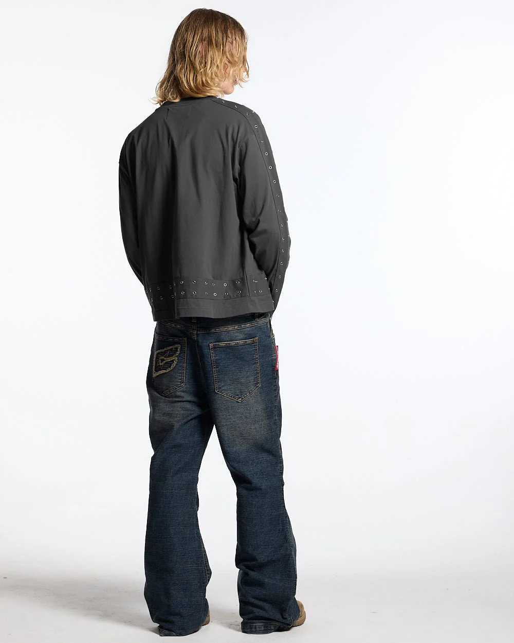 CONCRETE BOOTCUT JEANS BLUE - Image 6
