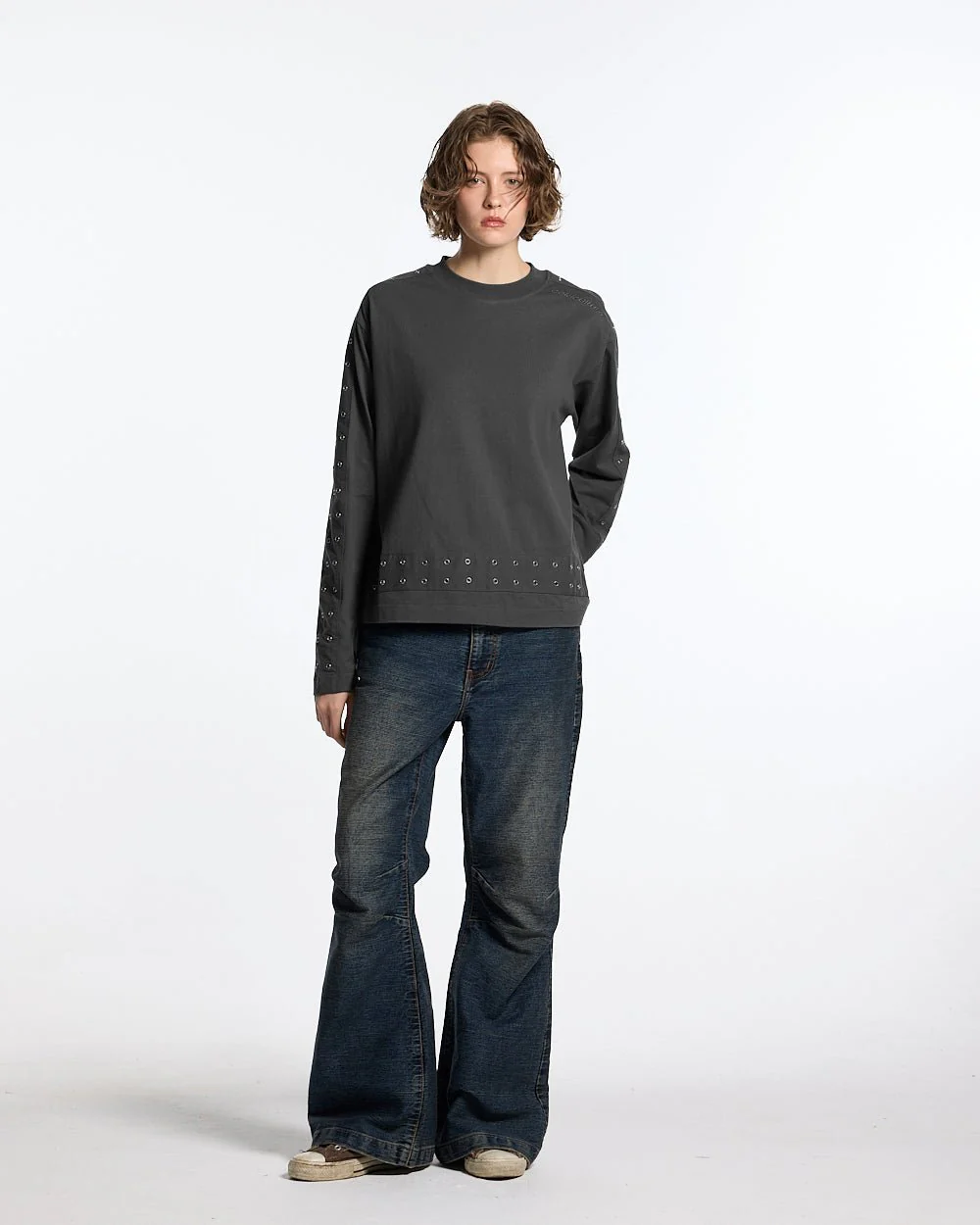 CONCRETE BOOTCUT JEANS BLUE - Image 9