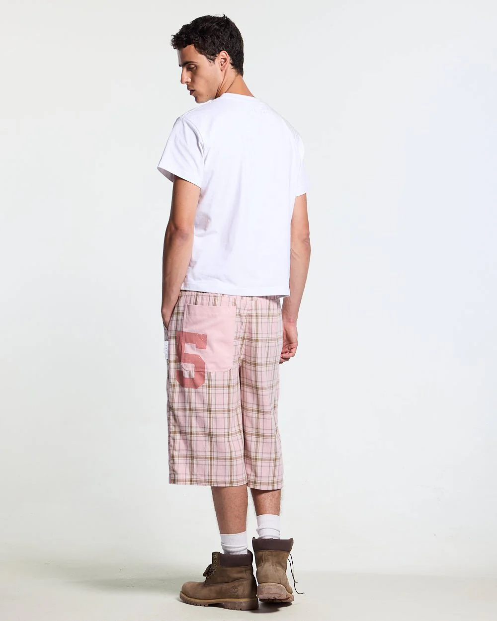 DINING CHECK JORTS PINK - Image 7
