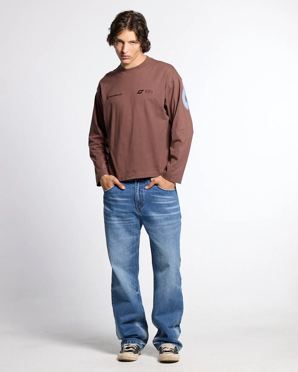 CURVED KNOTS LONGSLEEVE BROWN - Image 6