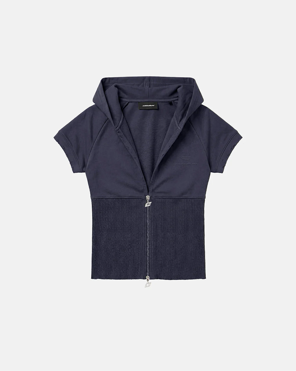 HOODED BABY ZIP TEE DARK GREY - Image 2