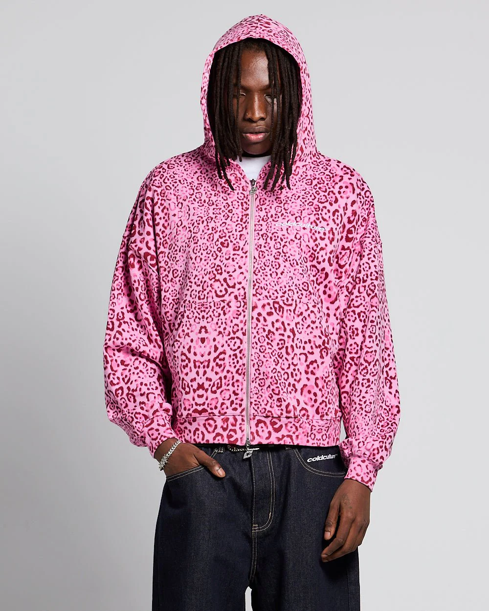 NOCTURNE BEAST ZIP HOODIE PINK - Image 2