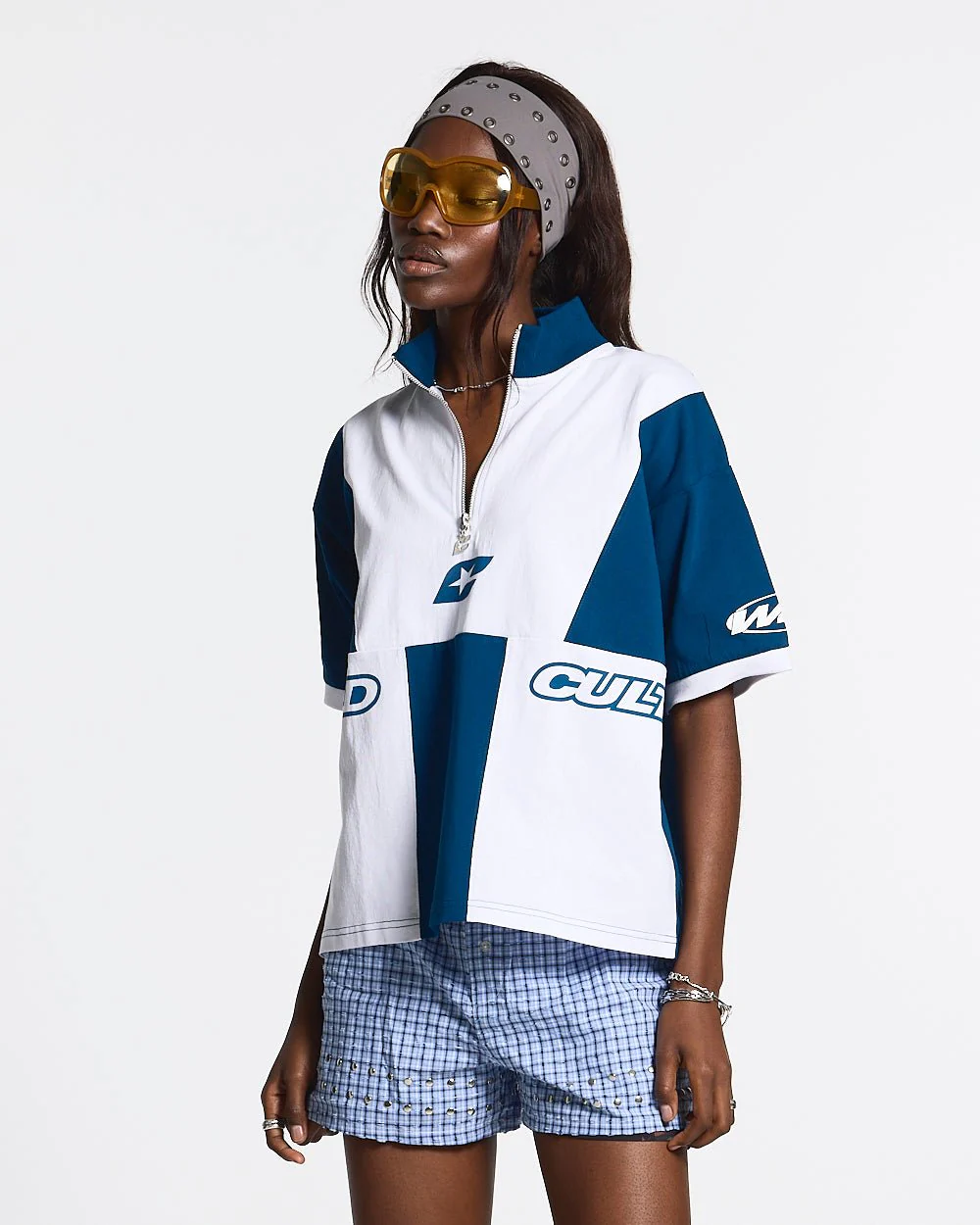 PANELS POLO TEE WHITE AND BLUE - Image 5