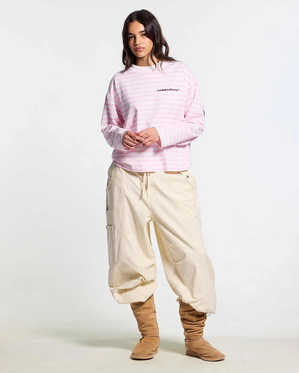 SOLID CARGO PANTS WHITE - Image 12