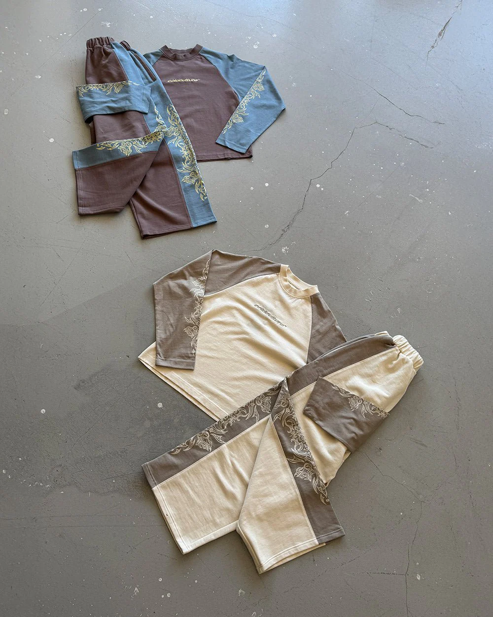 TRIBAL SWEATPANTS GREY & OFF WHITE - Image 11