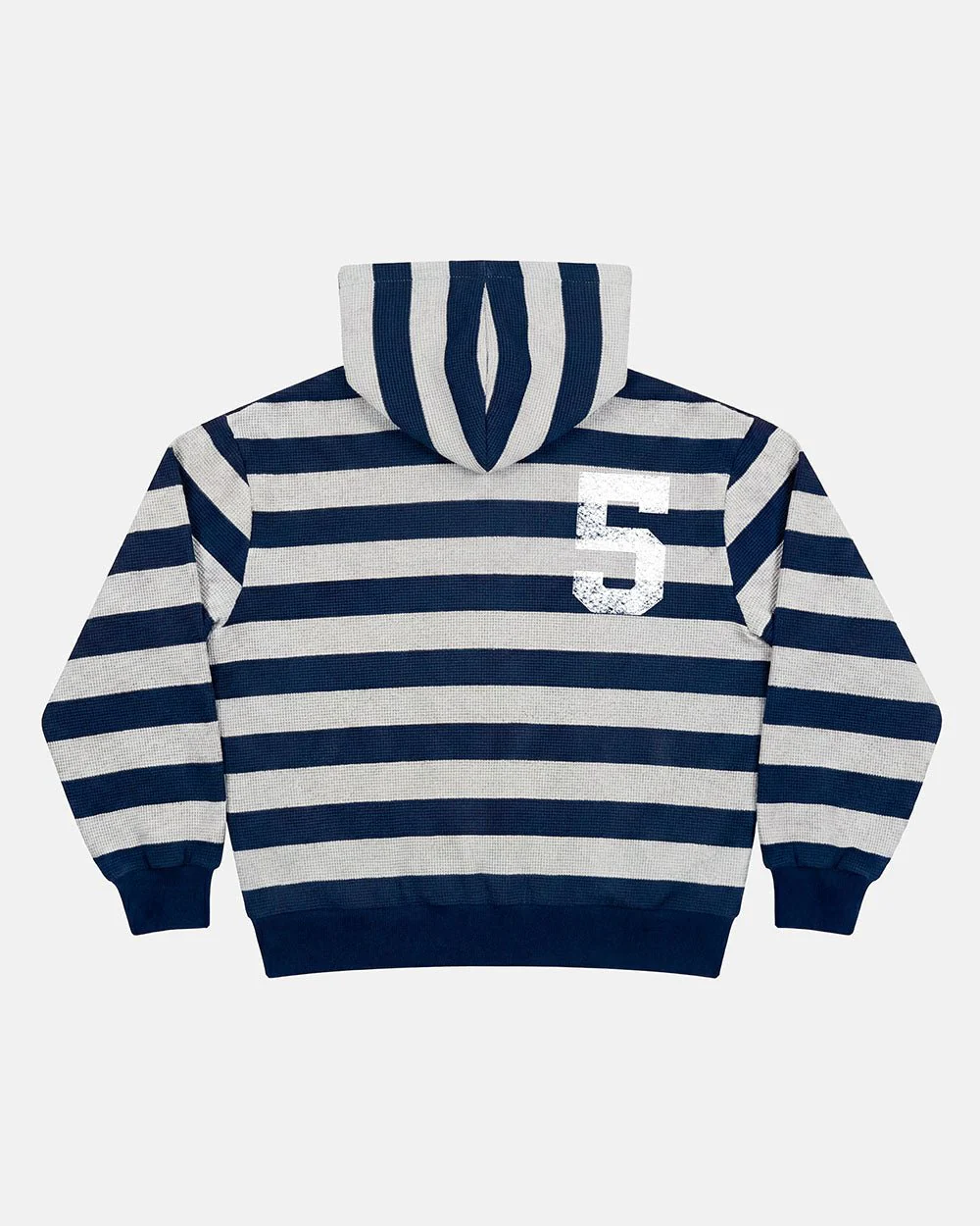 UNTRUE WAFFLE REVERSIBLE ZIP HOODIE BLUE - Image 5