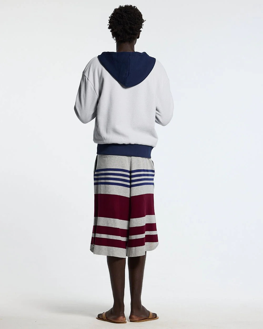 UNTRUE WAFFLE REVERSIBLE ZIP HOODIE BLUE - Image 8