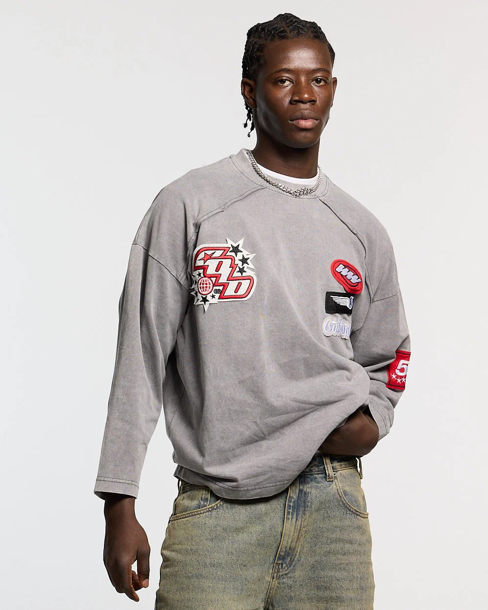 WALKER LONGSLEEVE LIGHT GREY - Image 2