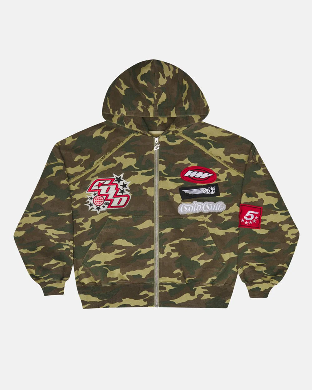 WALKER ZIP HOODIE GREEN CAMO